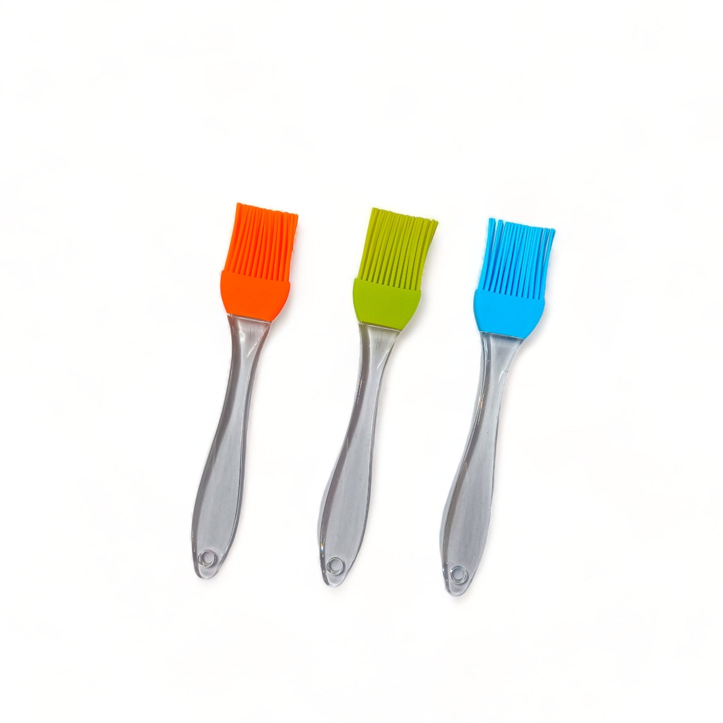 a group of orange and blue tooth brushes 