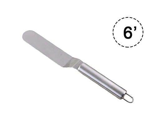 All Icing Knife 6 Inch Stainless Steel,Icing Spatula,Offset Spatula Silver, Curved Small