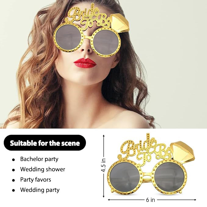 Bride to Be Eye Glasses Bride To Be Goggles | Eye Masks for Bridal Shower (Multi Colour)