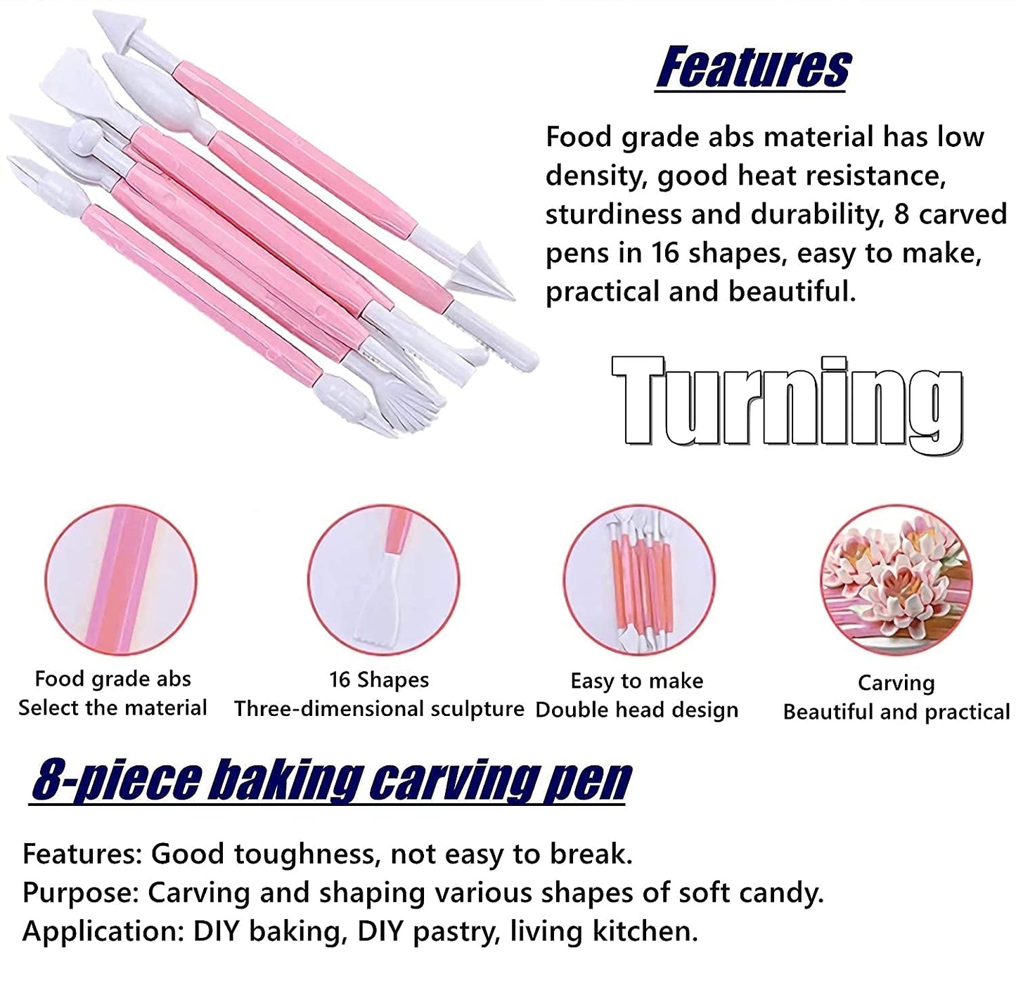 Modelling Tool Cake Fondant Tool for Kids Professionals (Ball, Bone, Star, Bulbous Cone, Leaf Shaping, Serrated, Shell& Blade, Cone & Star Tools)