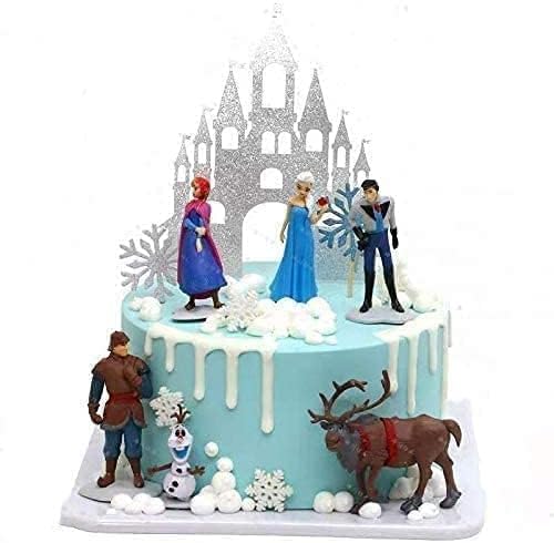 High Quality 6 Pcs Frozen Toys Friends Cake Decorating Frozen Theme Cake elsa anna Children Mini Toys Cupcake Decorating Toppers for Birthday Parties