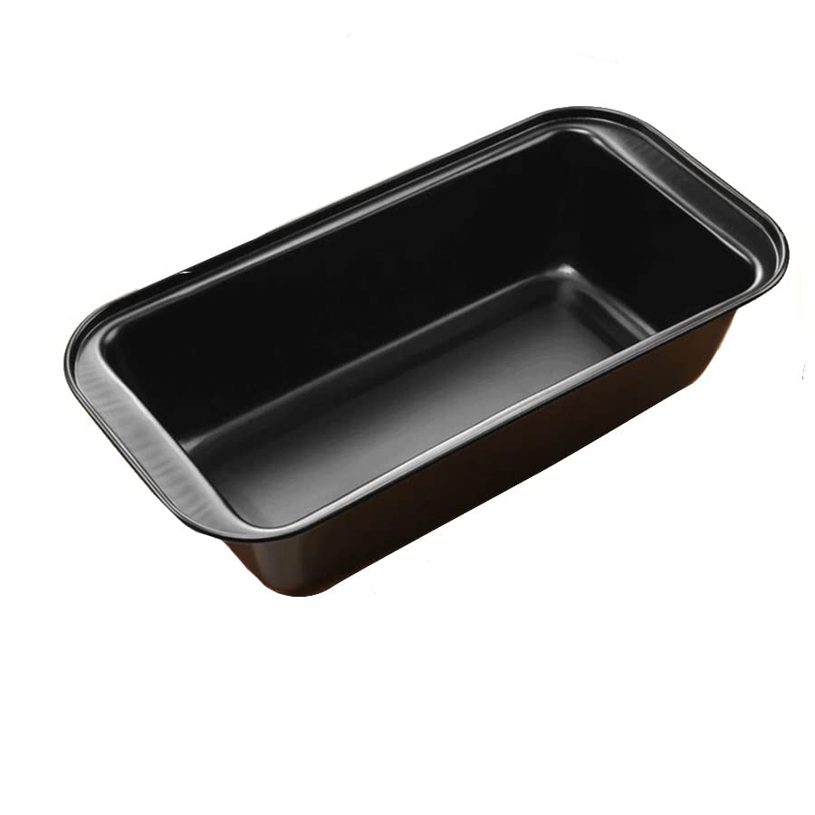 Rectangle Shape Cake Mould- Non-Stick Carbon Steel Bread Baking Mould Muffin Pan Cupcake Kitchen Bakeware(Black) (25CM)