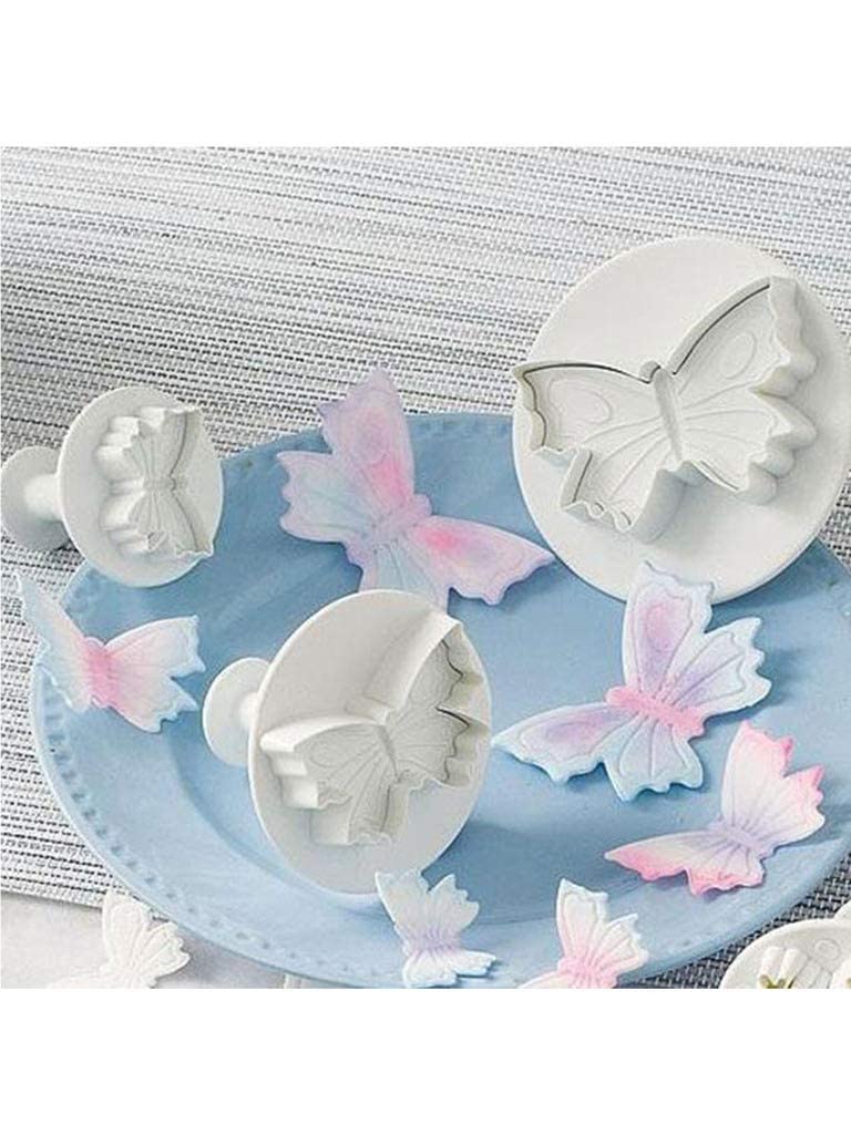 Butterfly Plunger Cutter (Set of 3), Fondant Cutters, Fondant Cutters Set Tools