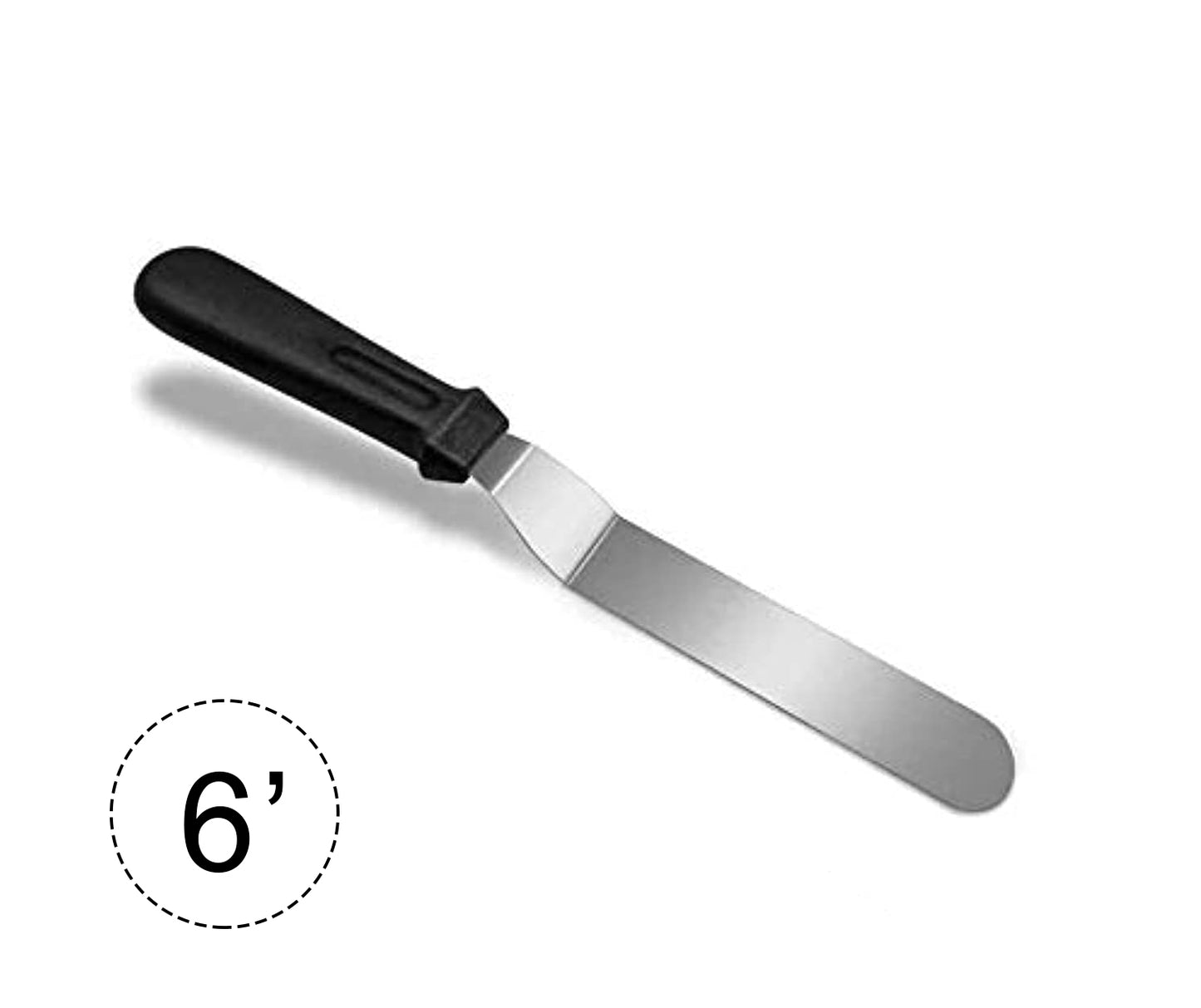 Stainless Steel Bakeware 6 Inch Palette Knife or Offset Spatula for Spreading and Smoothing Icing Frosting of Cake, Cupcake, Pie, Pastry, Muffin/Pie Lifter(Small, Black)