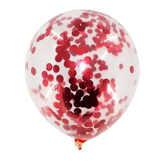 Metallic and Confetti Balloons for Party Decorations Toy Balloons Balloons for Birthday Anniversary Baby Shower Bachelorette Party Decoration - Pack of 10 (Silver And White) /(Red white & Doted ballons)