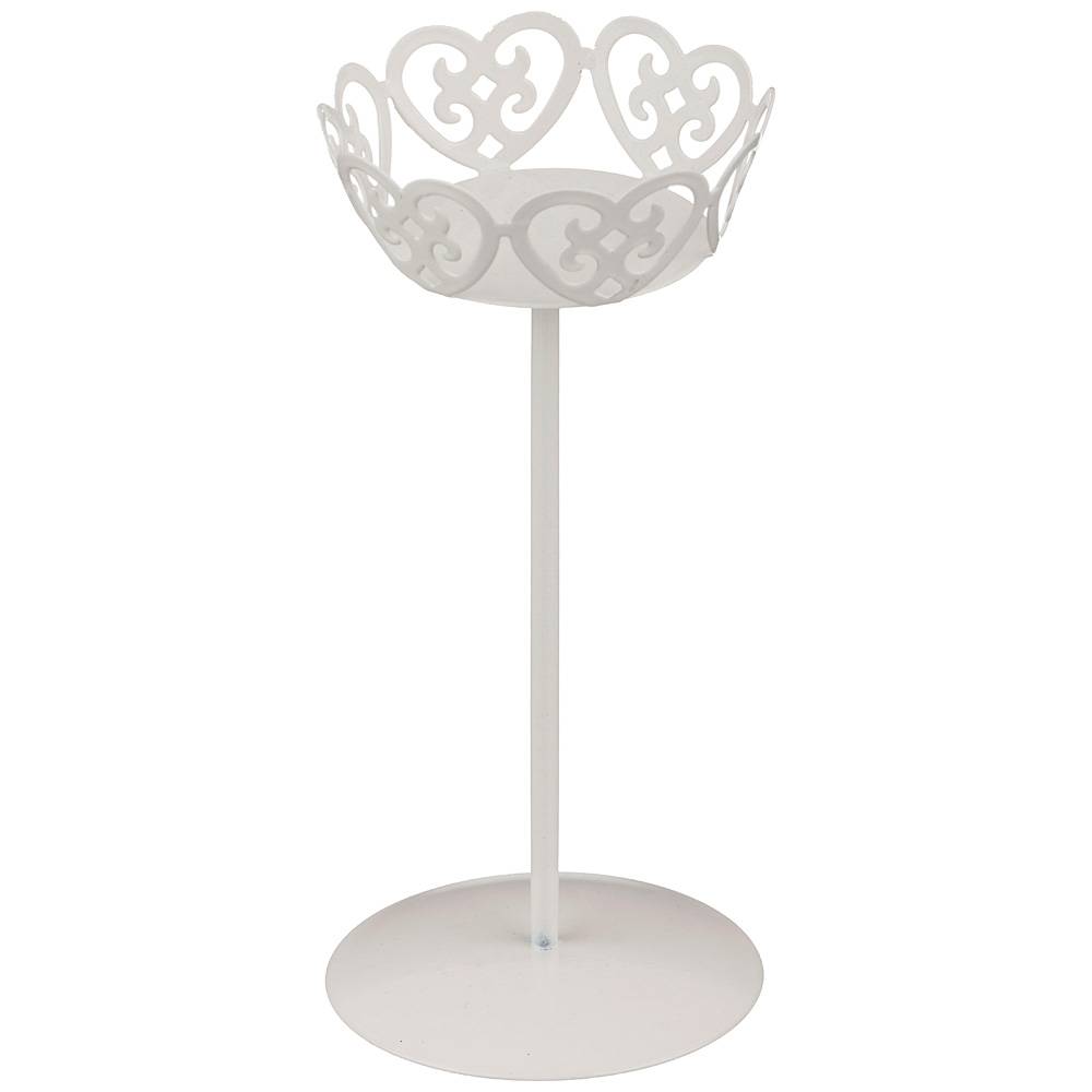 1Pc Cup Cake Stand Long Stand Round Cupcake Display Stand Display Rack(White)