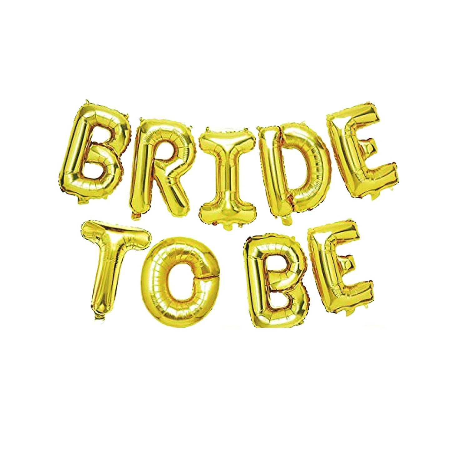 Bride to Be Decoration Set Bachelorette Party Decorations Bride to Be Foil Banner  9pc set (Gold)