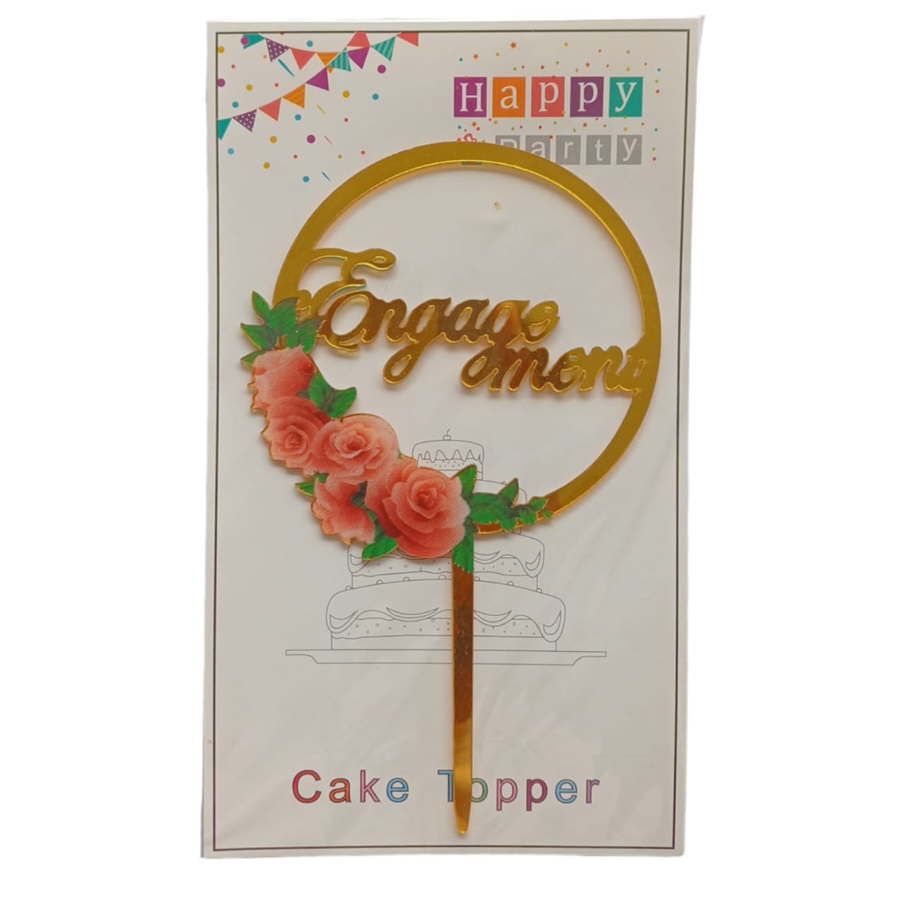 Engagement Cake Baking Topper 1 Pc