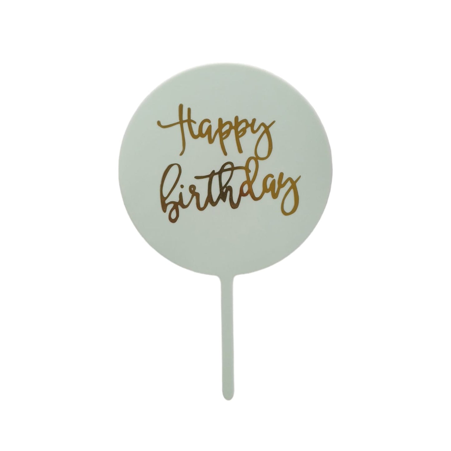 Happy Birthday Baking Cake Topper Rose Round 1 Pc