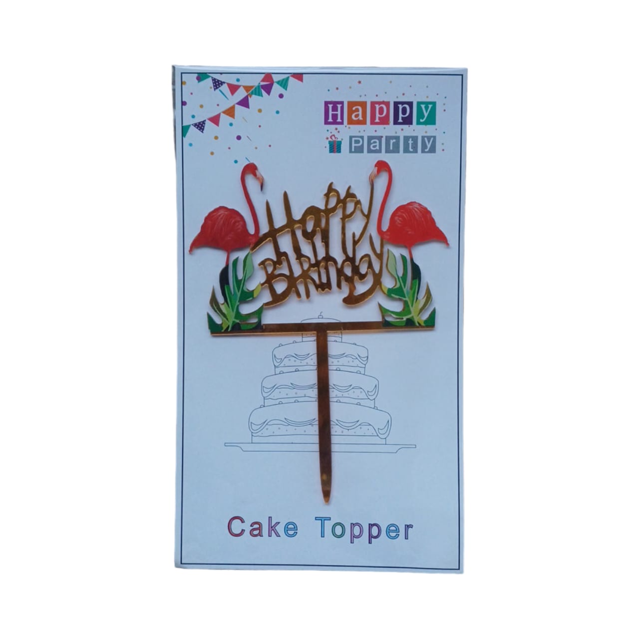 Happy Birthday Baking Cake Topper Swan Design 1 Pc