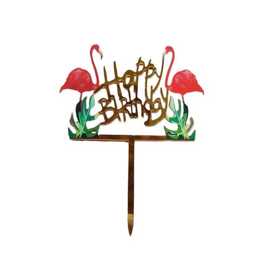 Happy Birthday Baking Cake Topper Swan Design 1 Pc