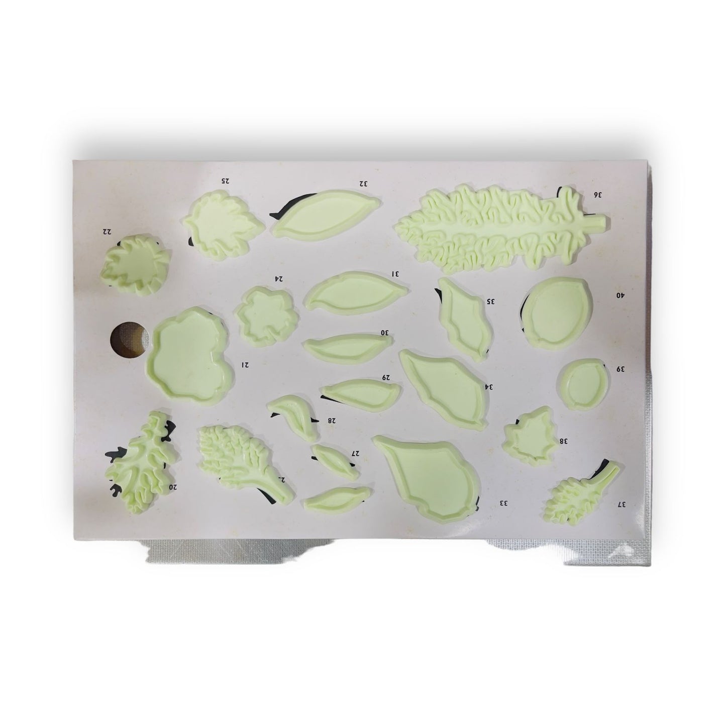 Fondant Icing Gum Paste Flower Leaf Number Cutter Set 40 Pc Set