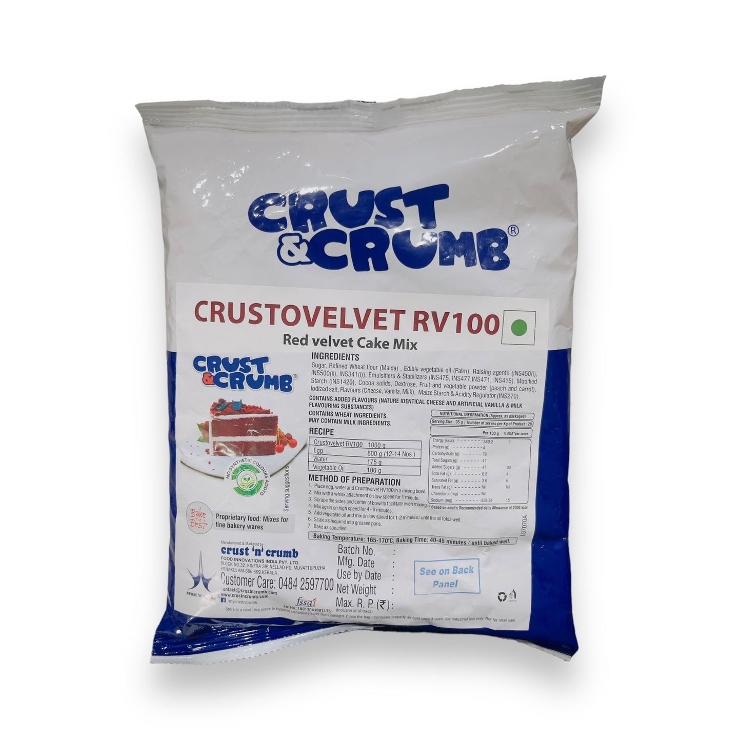 Red Velvet Cake Mix Crust And Crumb RV 100 Plus 1 Kg