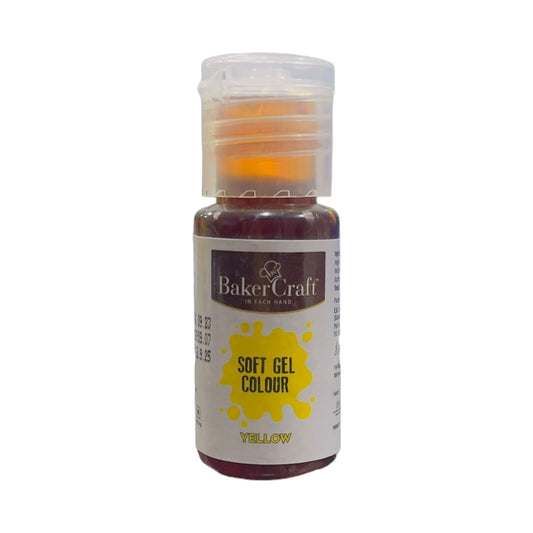 BakerCraft Soft Gel Color Yellow 20gm