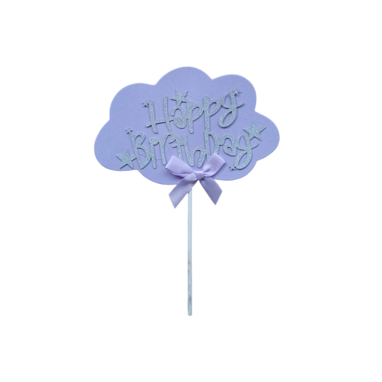 Happy Birthday Baking Cake Topper Cloud Shape 1pc